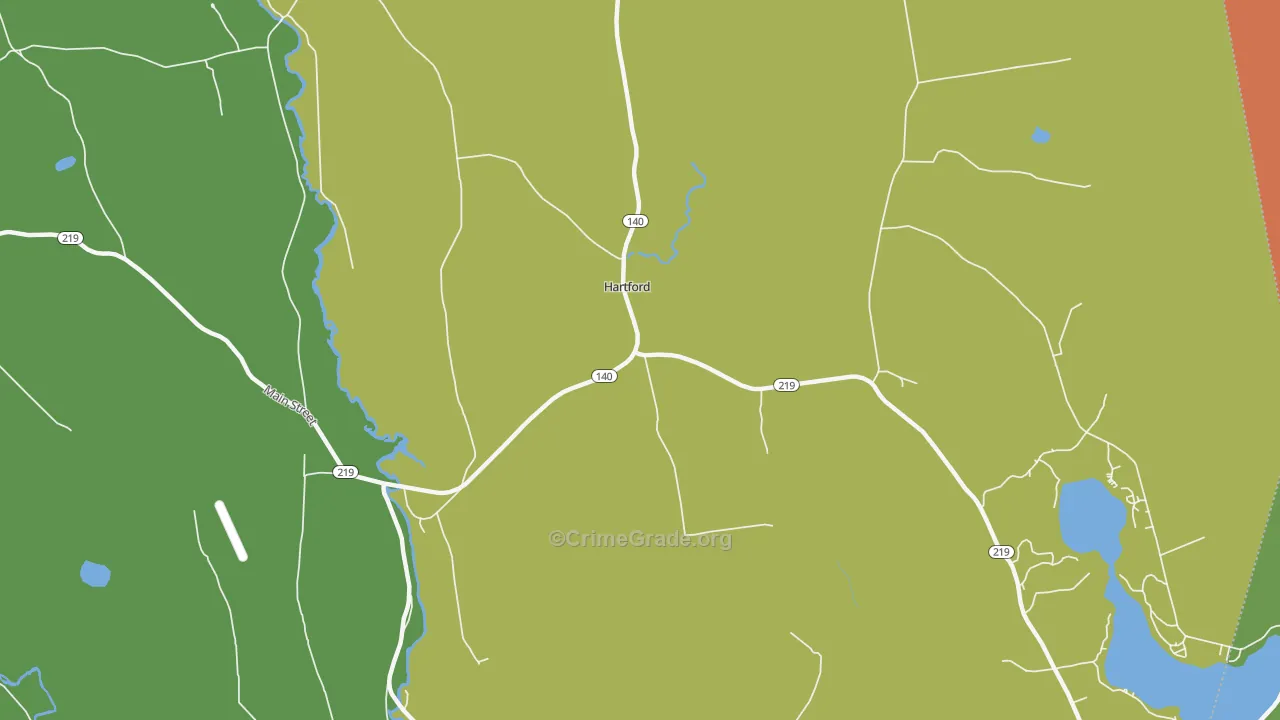 Chase Mills, ME Map of Theft Rates