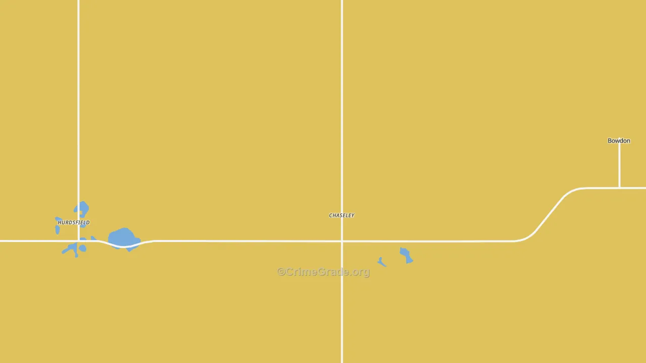 Chaseley, ND Map of Theft Rates