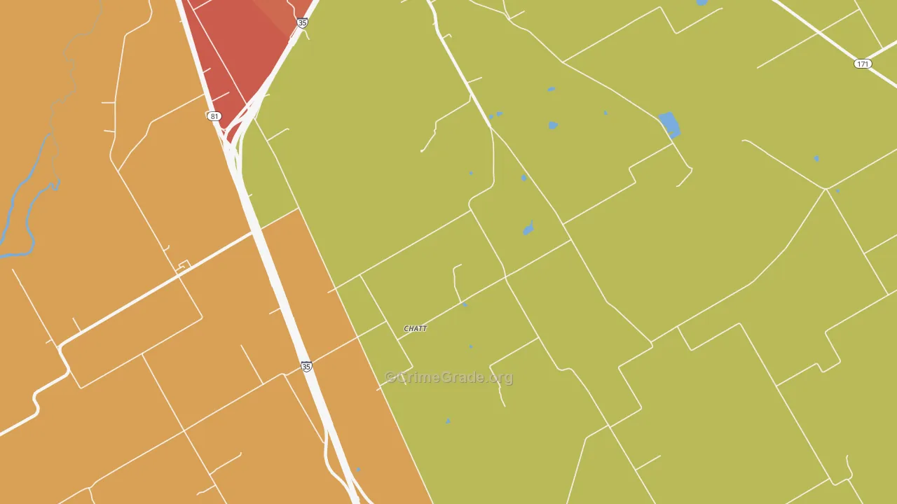Chat, TX Map of Theft Rates