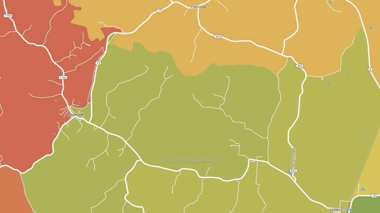 Chatham, KY Map of Theft Rates