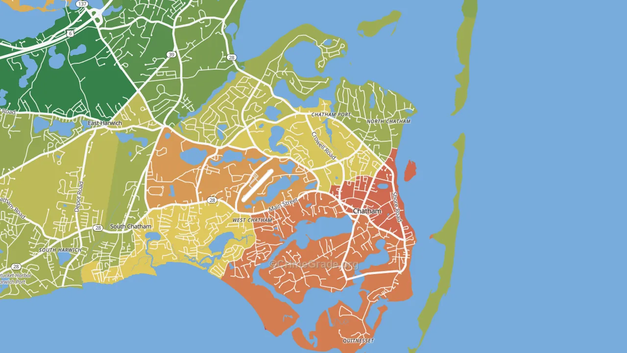 Chatham, MA Map of Theft Rates