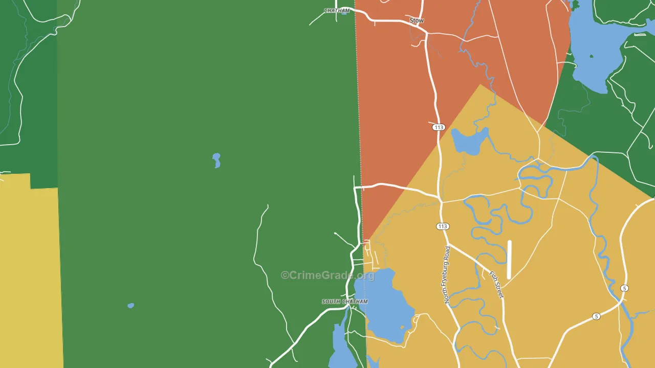 Chatham, NH Map of Theft Rates