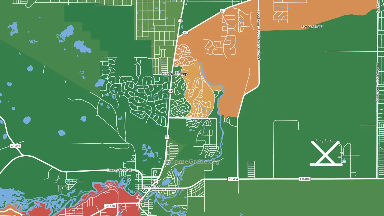 Chatmar, FL Map of Theft Rates