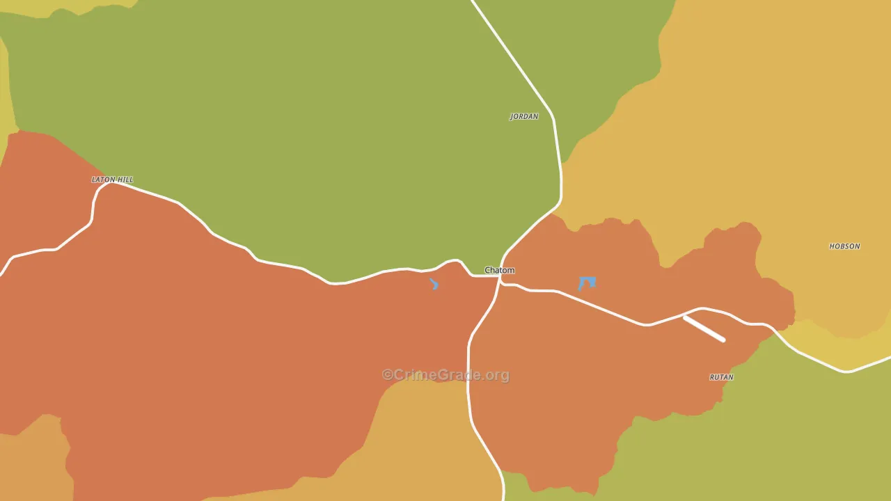 Chatom, AL Map of Theft Rates
