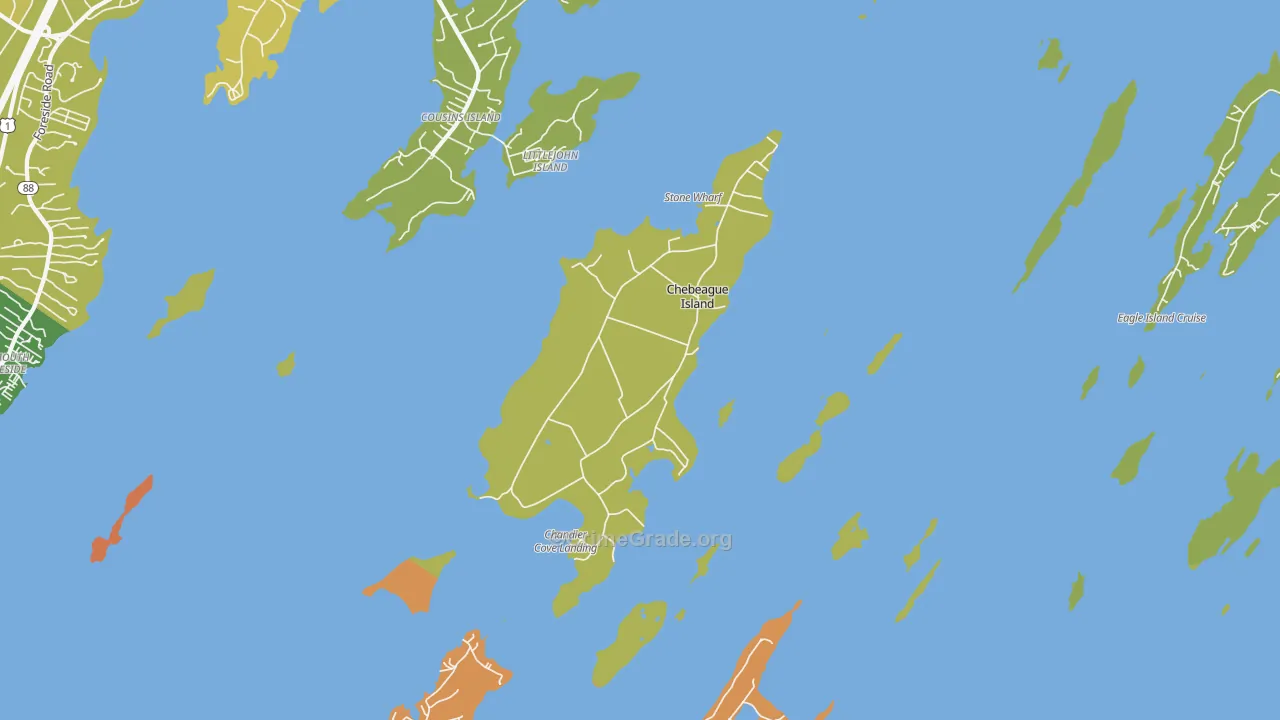 Chebeague Island, ME Map of Theft Rates
