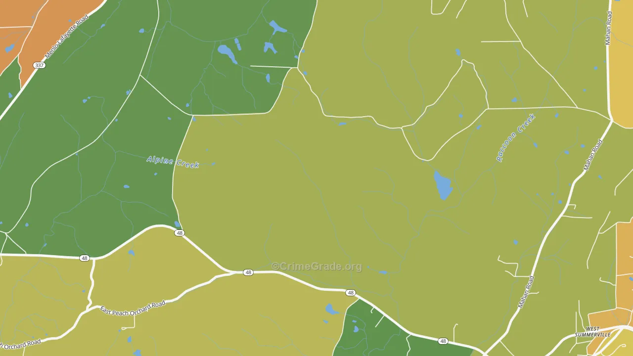 Chelsea, GA Map of Theft Rates