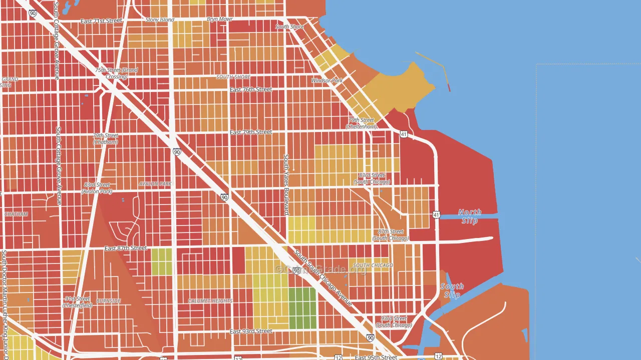Cheltenham, Chicago, IL Map of Theft Rates