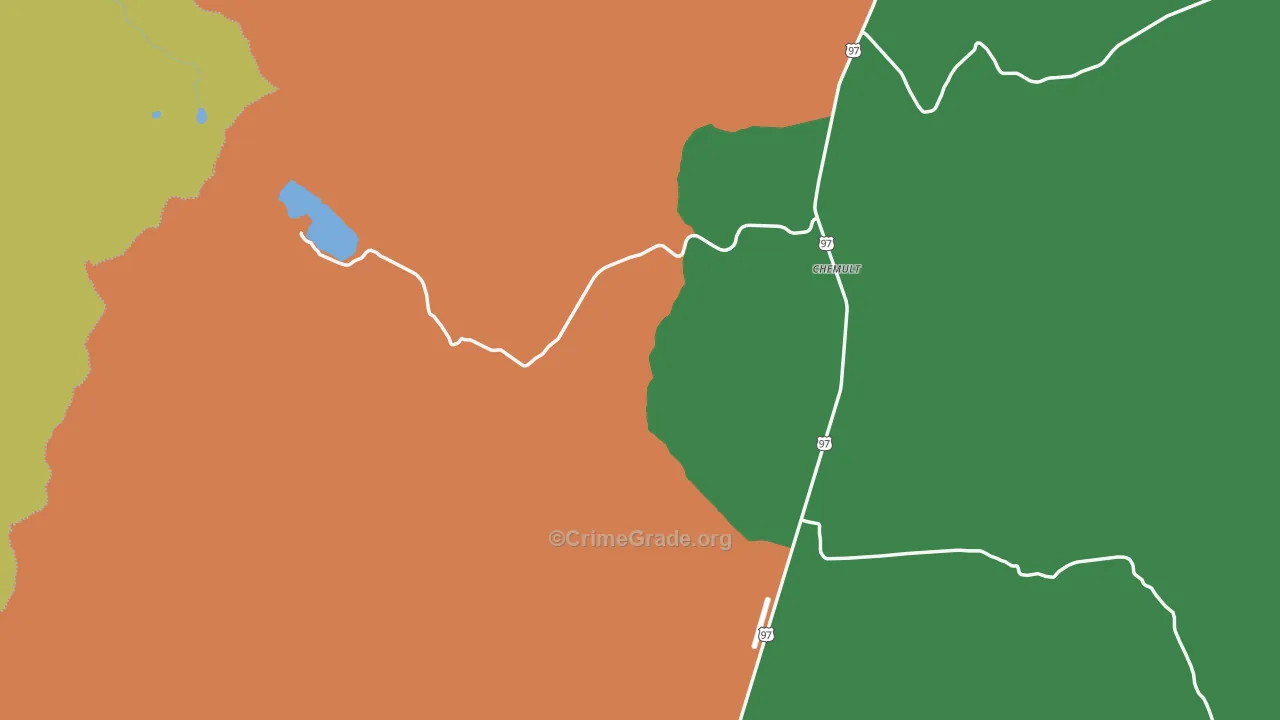 Chemult, OR Map of Theft Rates