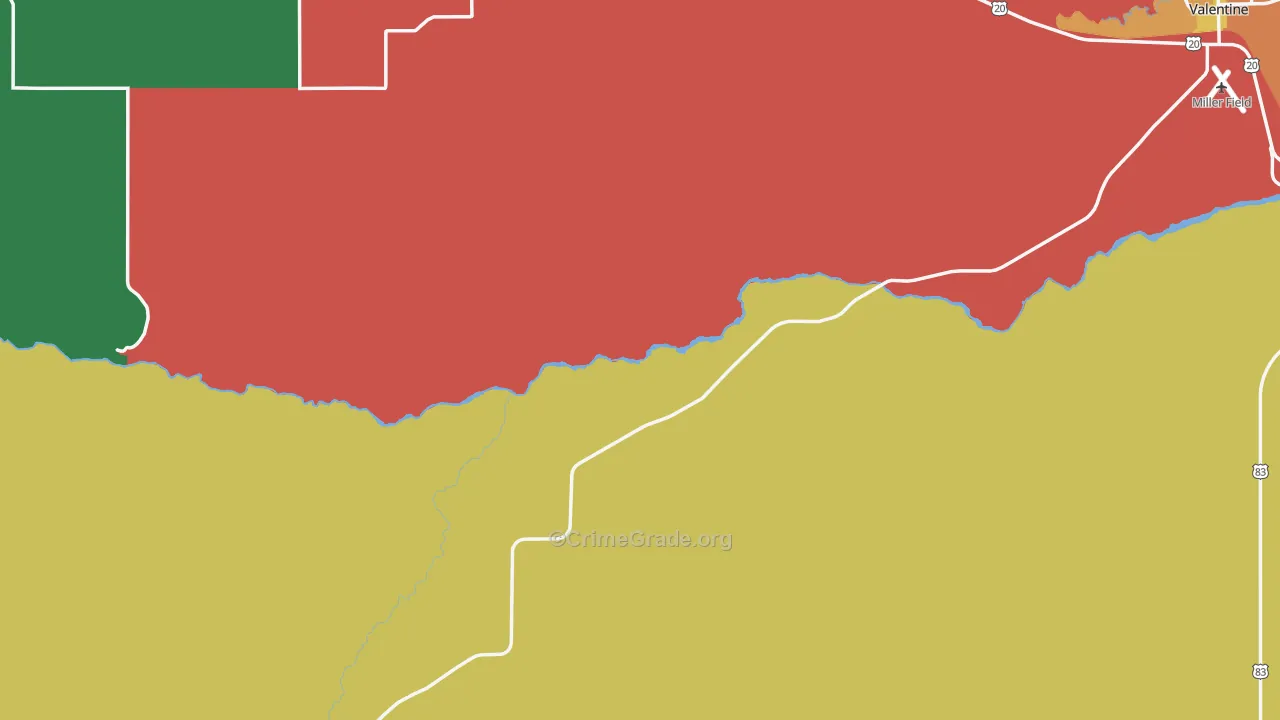 Cherry County, NE Map of Theft Rates