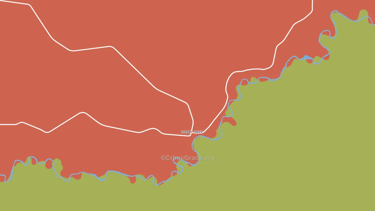 Cherry Creek, SD Map of Theft Rates