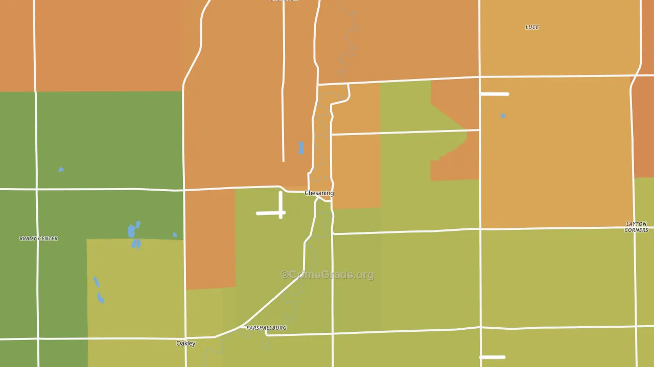 Chesaning, MI Map of Theft Rates