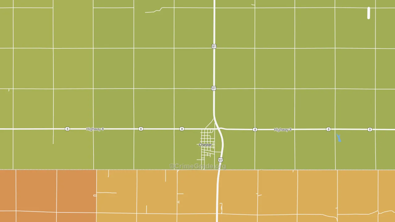 Chester, NE Map of Theft Rates