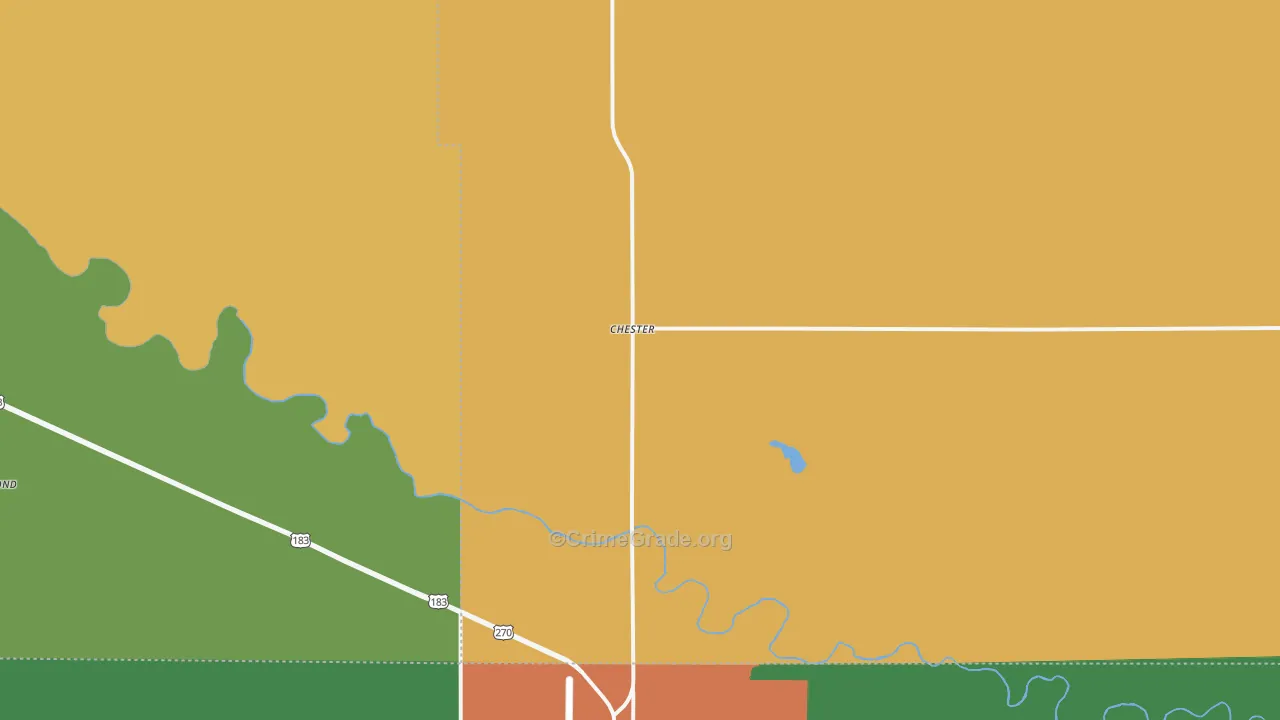 Chester, OK Map of Theft Rates