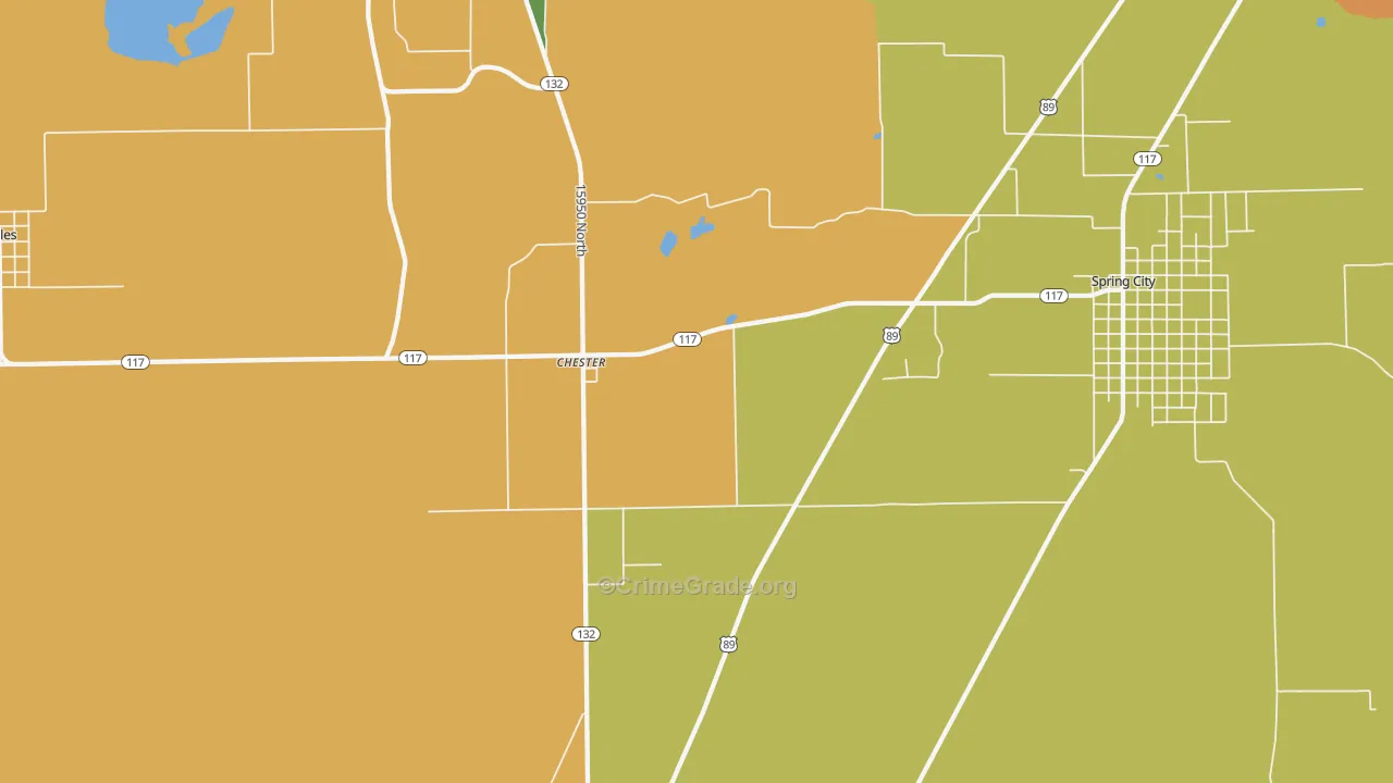 Chester, UT Map of Theft Rates