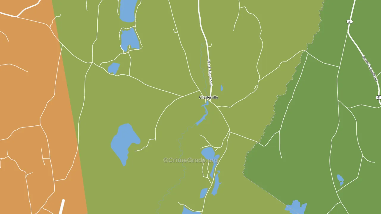 Chesterville, ME Map of Theft Rates
