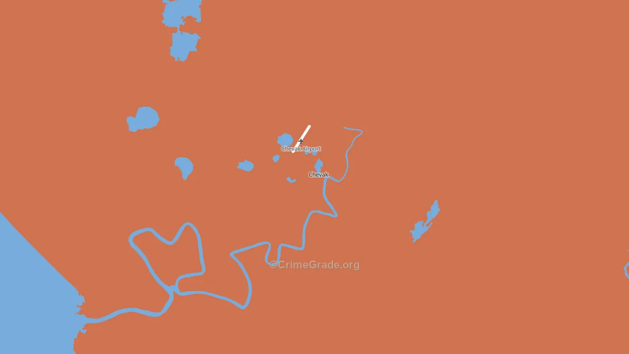 Chevak, AK Map of Theft Rates