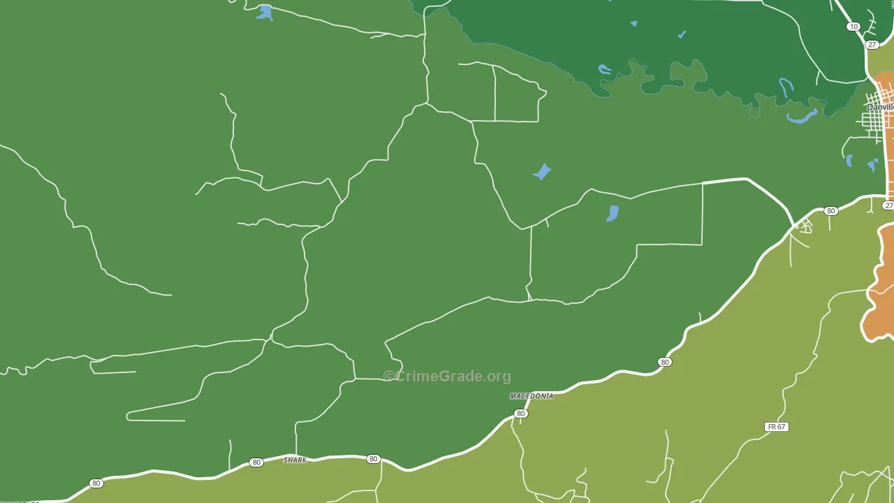 Chickalah, AR Map of Theft Rates