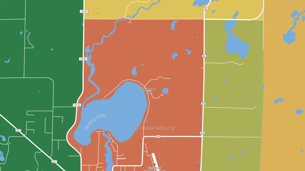 Chickamaw Beach, MN Map of Theft Rates