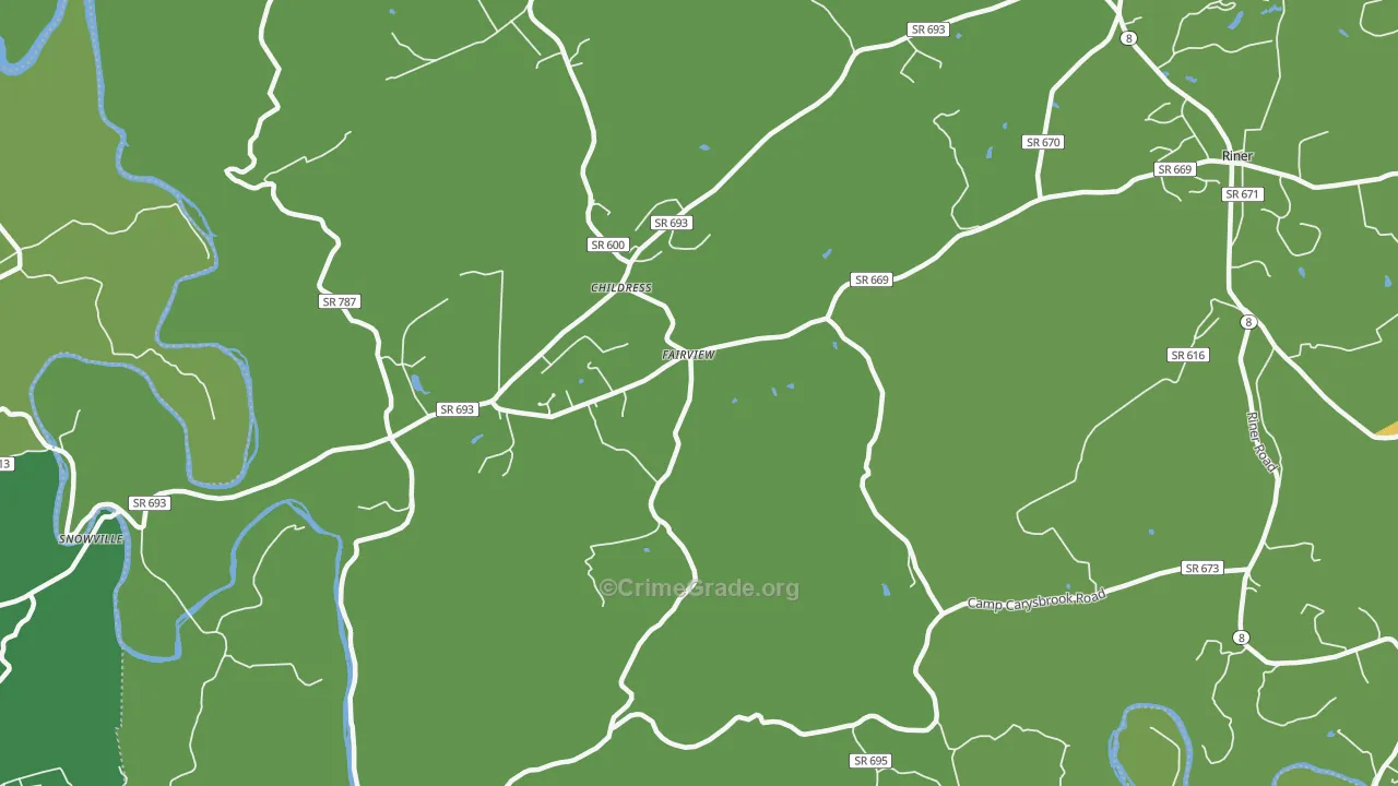 Childress, VA Map of Theft Rates