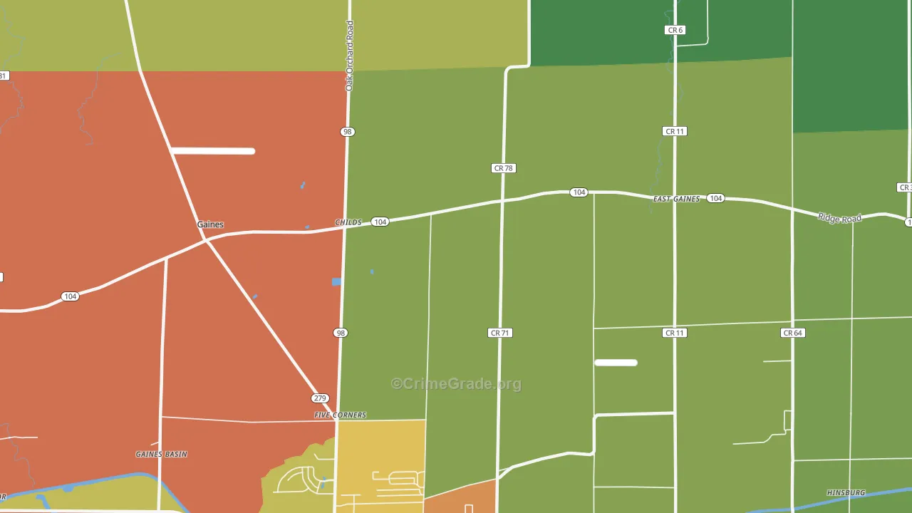 Childs, NY Map of Theft Rates