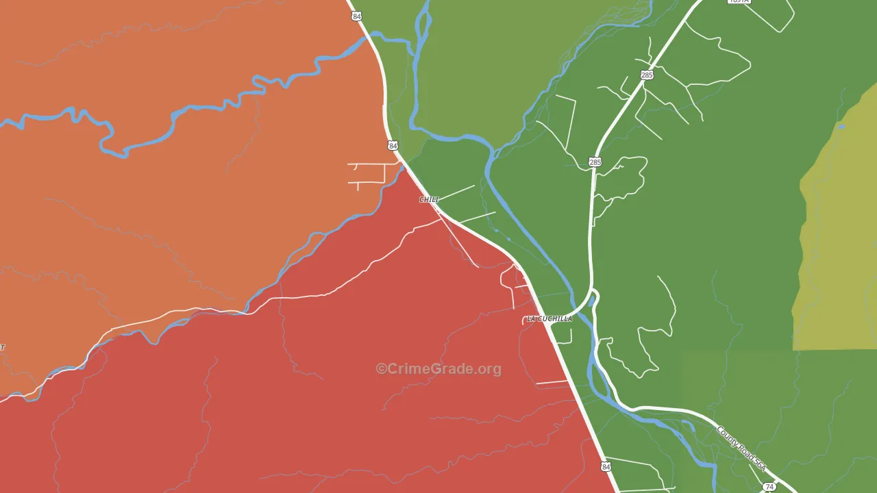 Chili, NM Map of Theft Rates