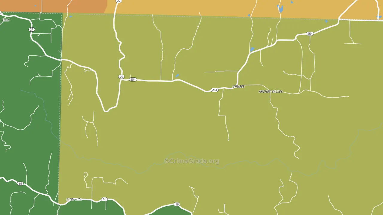 Chimes, AR Map of Theft Rates