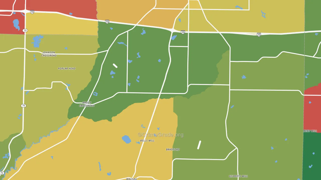 Chipley, FL Map of Theft Rates