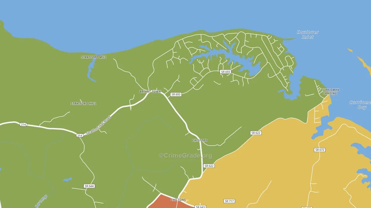 Chisford, VA Map of Theft Rates