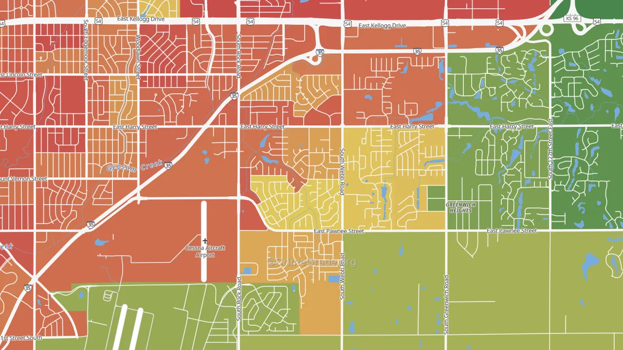 Chisholm Creek, Wichita, KS Map of Theft Rates