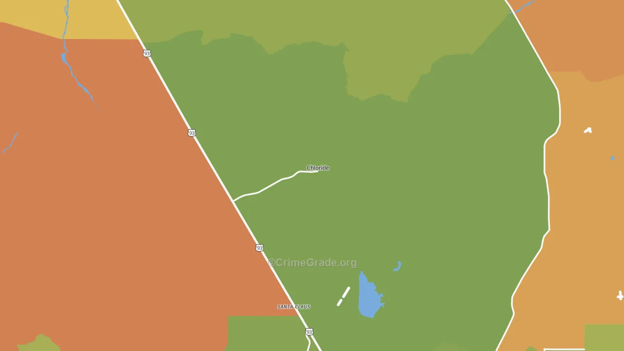 Chloride, AZ Map of Theft Rates