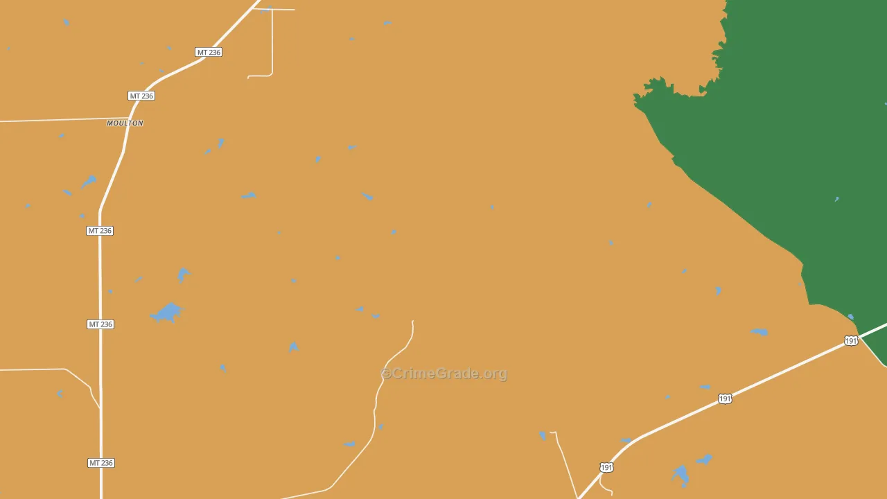 Christina, MT Map of Theft Rates