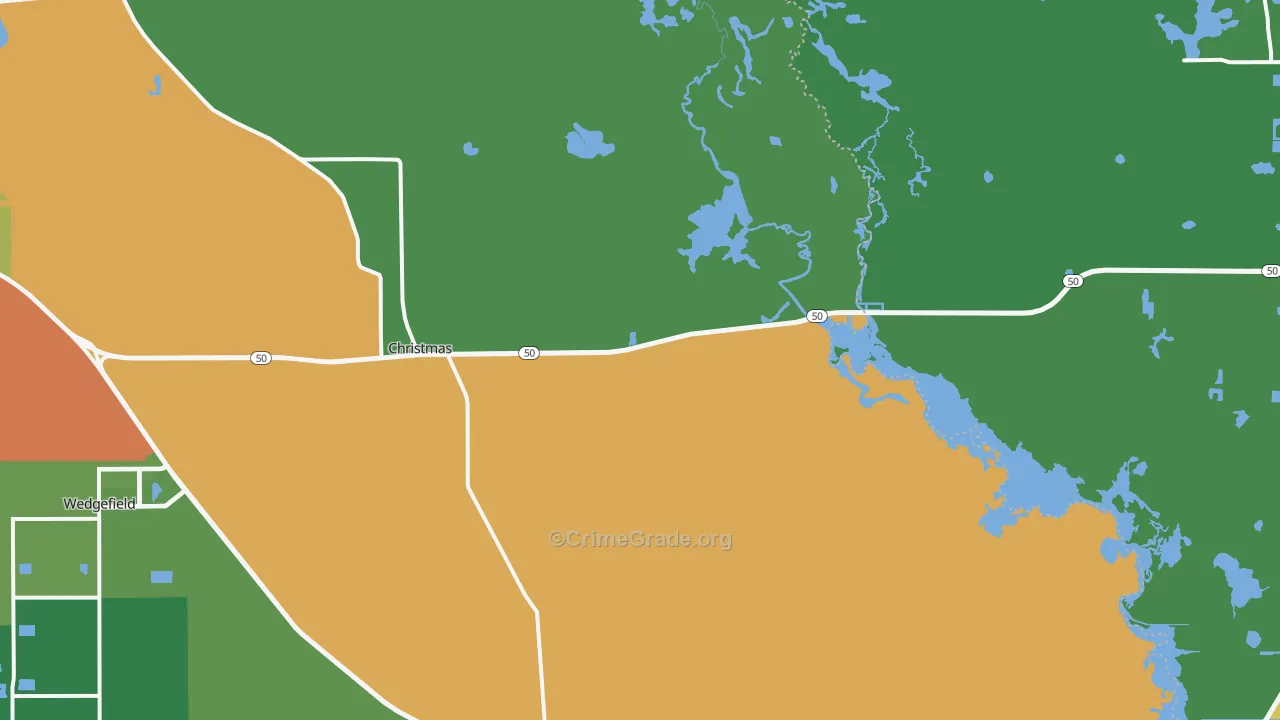 Christmas, FL Map of Theft Rates