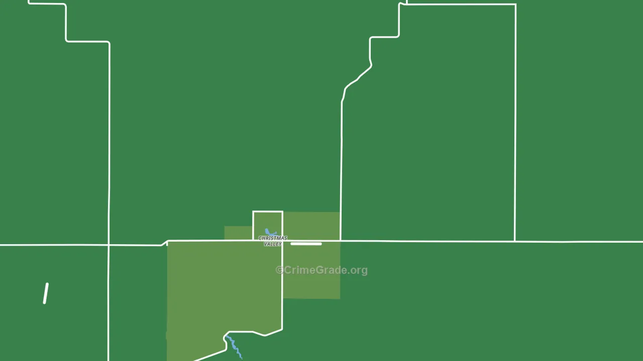 Christmas Valley, OR Map of Theft Rates