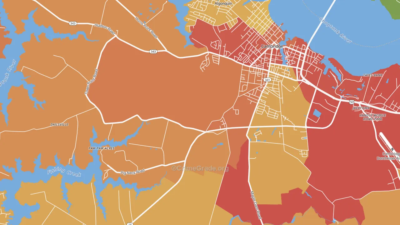 Christs Rock, MD Map of Theft Rates