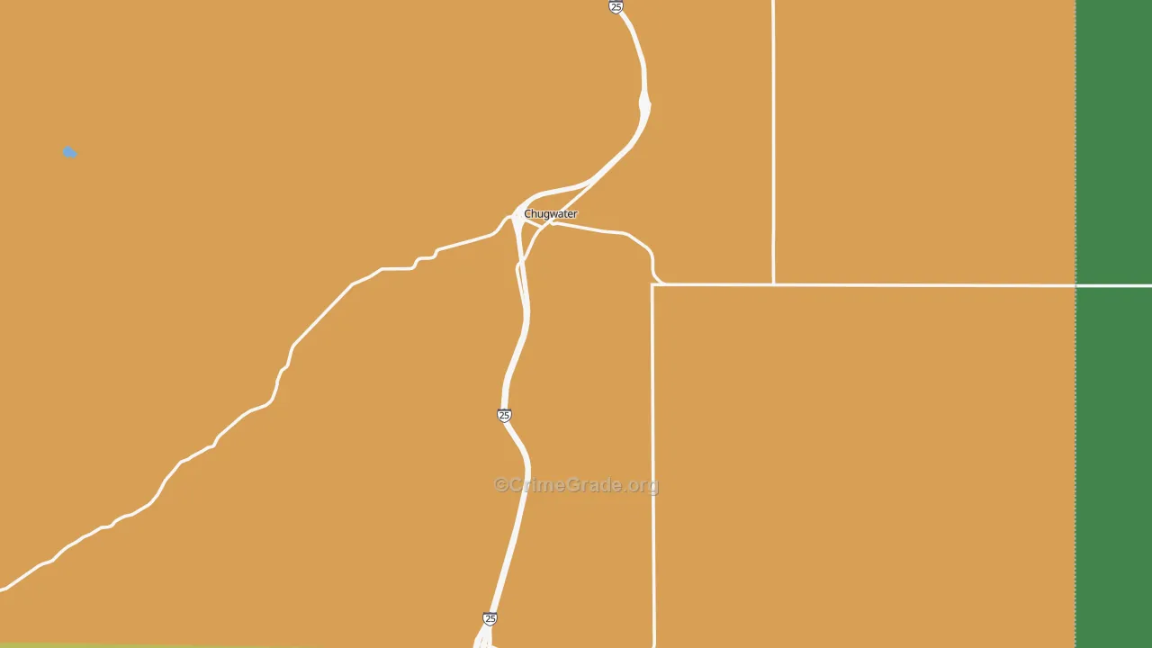 Chugwater, WY Map of Theft Rates