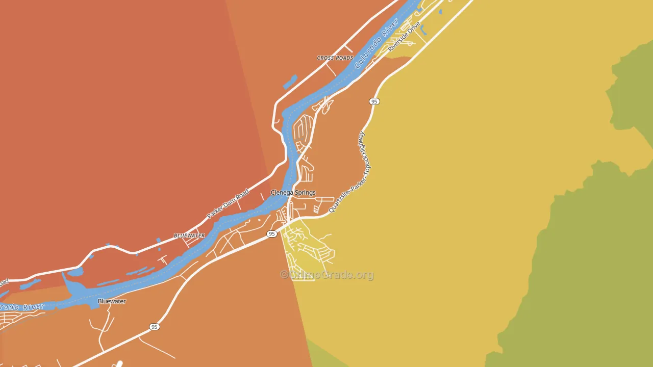 Cienega Springs, AZ Map of Theft Rates