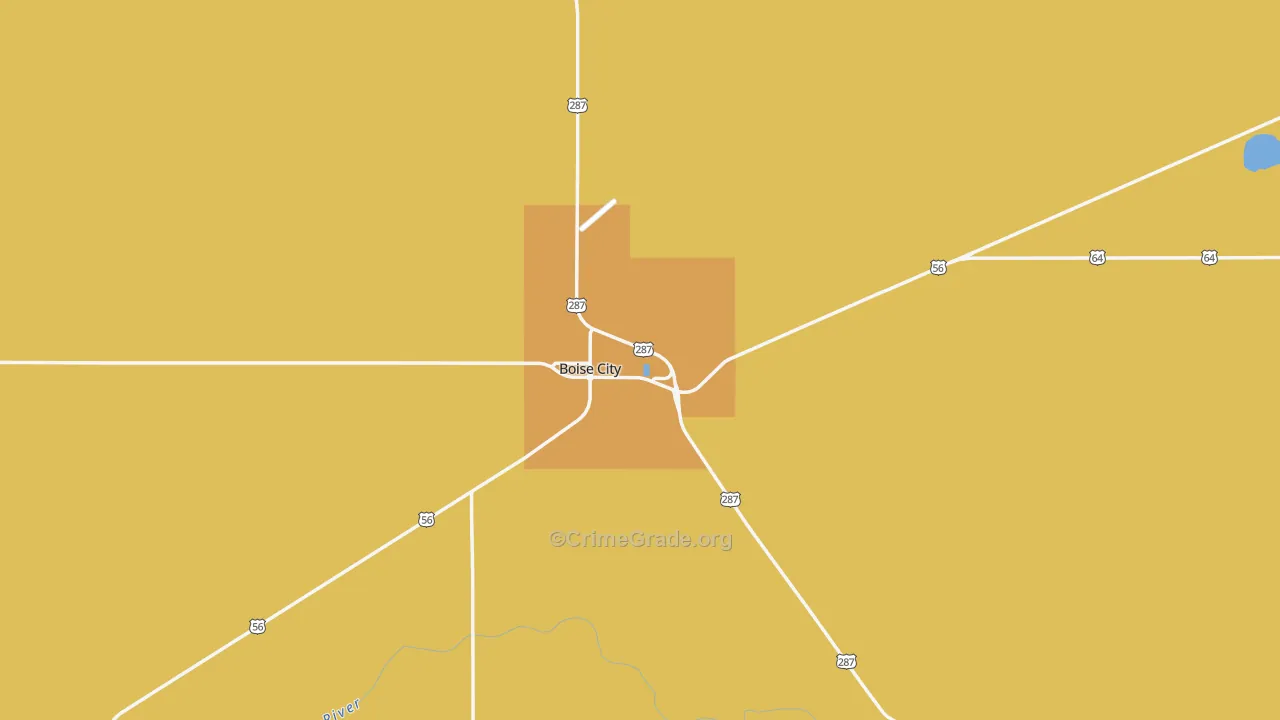 Cimarron County, OK Map of Theft Rates