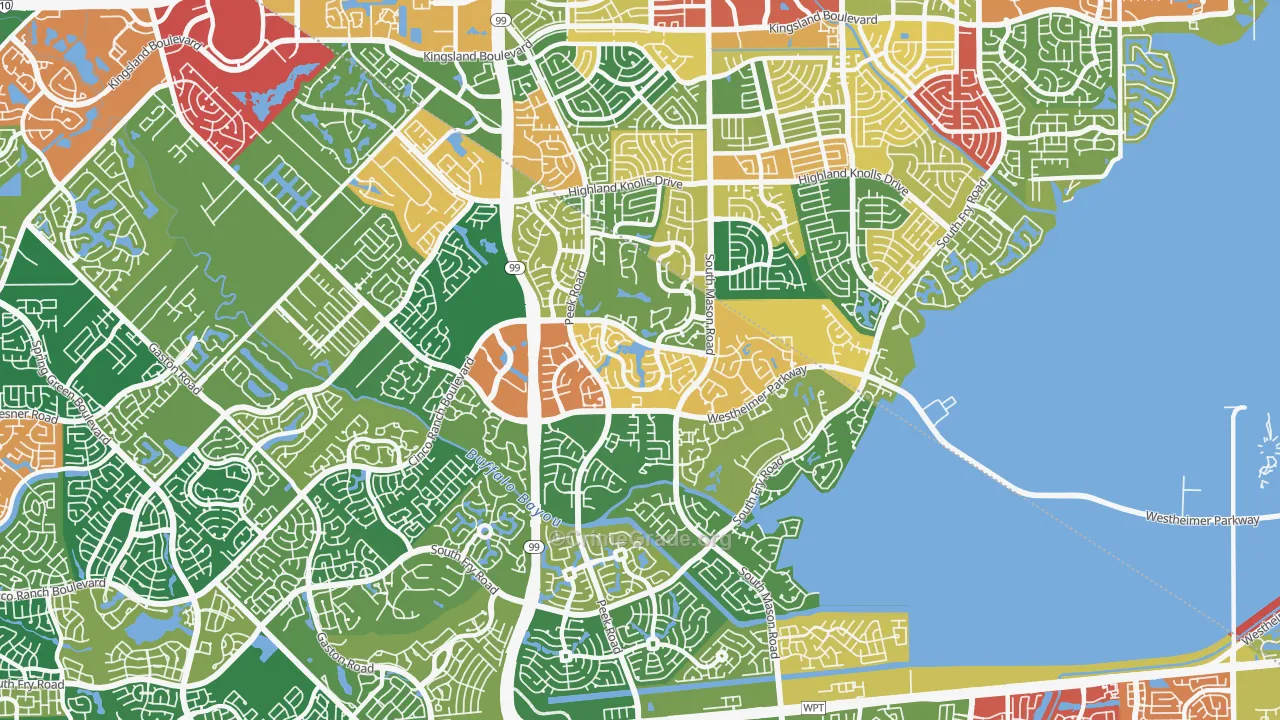 Cinco Ranch, TX Map of Theft Rates