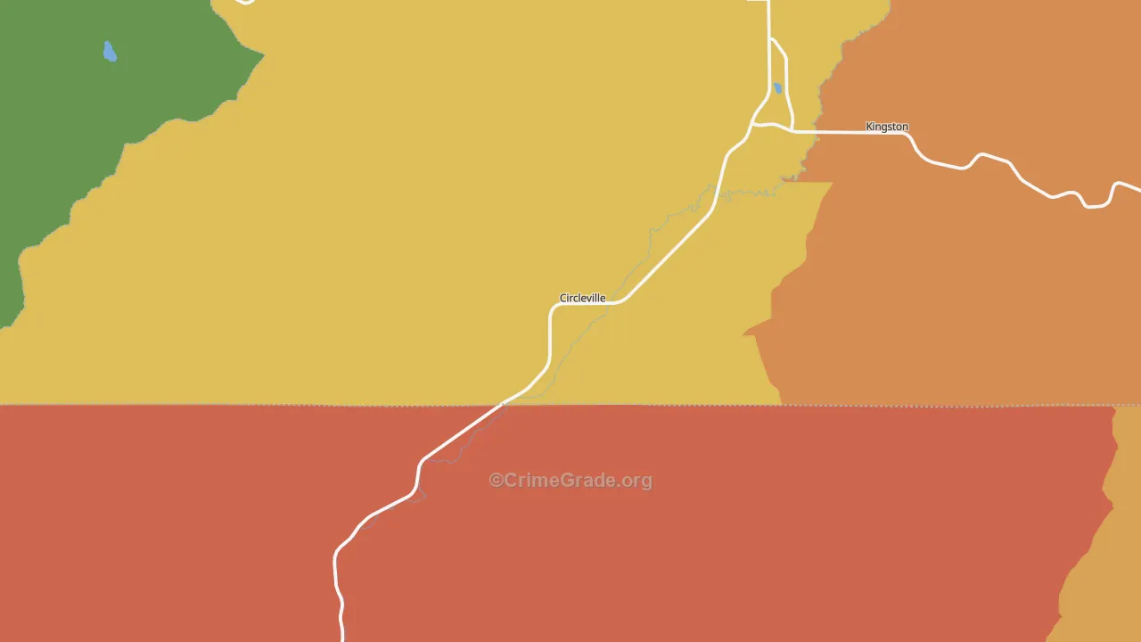Circleville, UT Map of Theft Rates