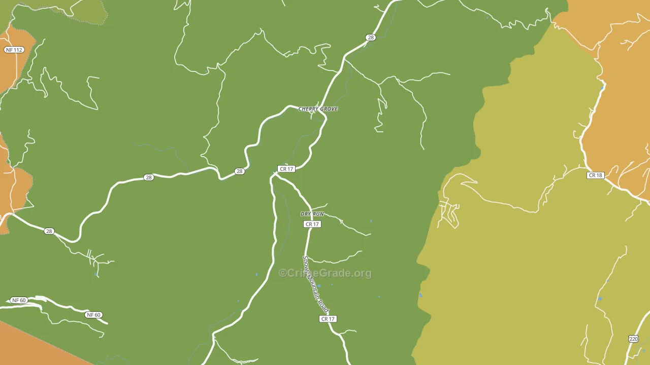 Circleville, WV Map of Theft Rates