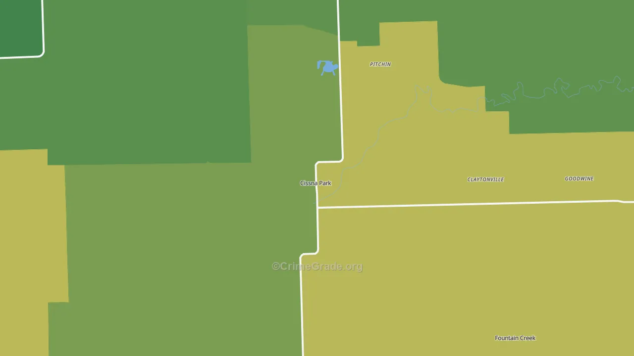 Cissna Park, IL Map of Theft Rates