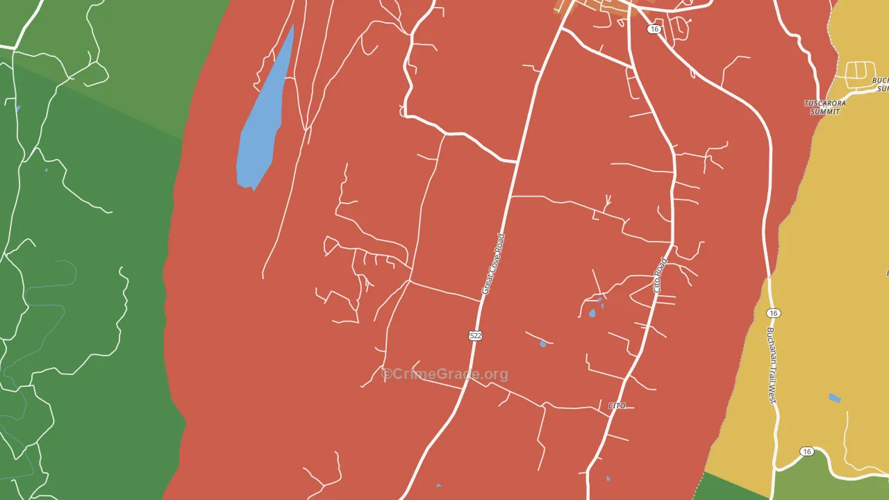 Cito, PA Map of Theft Rates