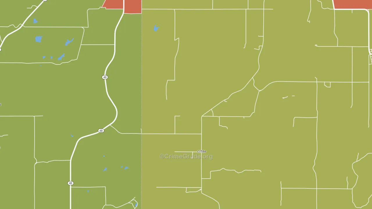 Citra, OK Map of Theft Rates