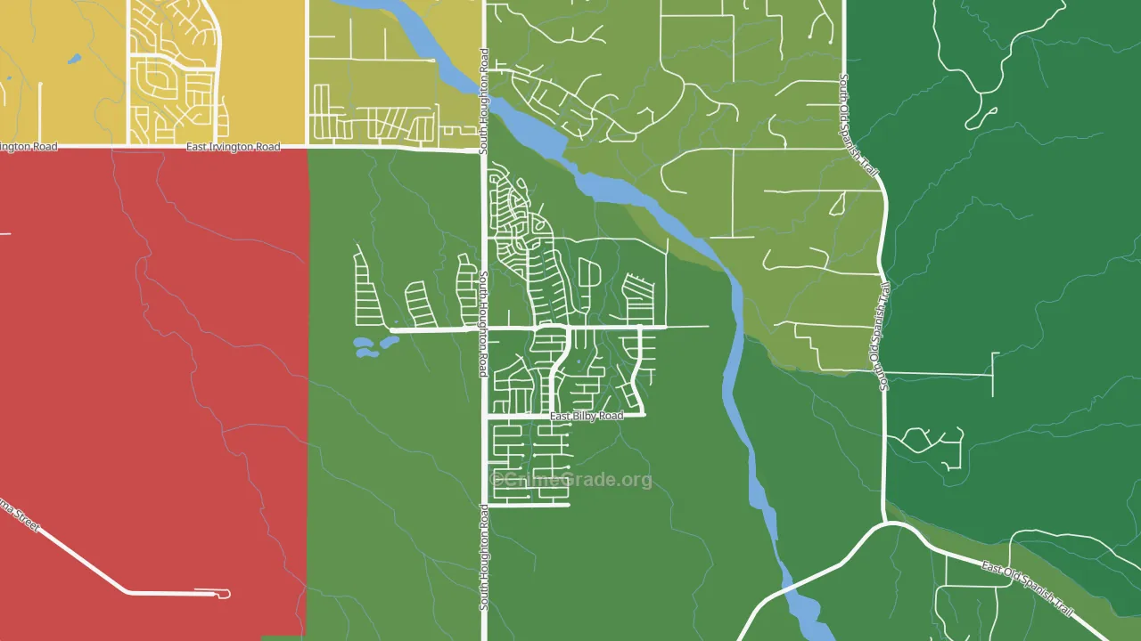 Civano, Tucson, AZ Map of Theft Rates