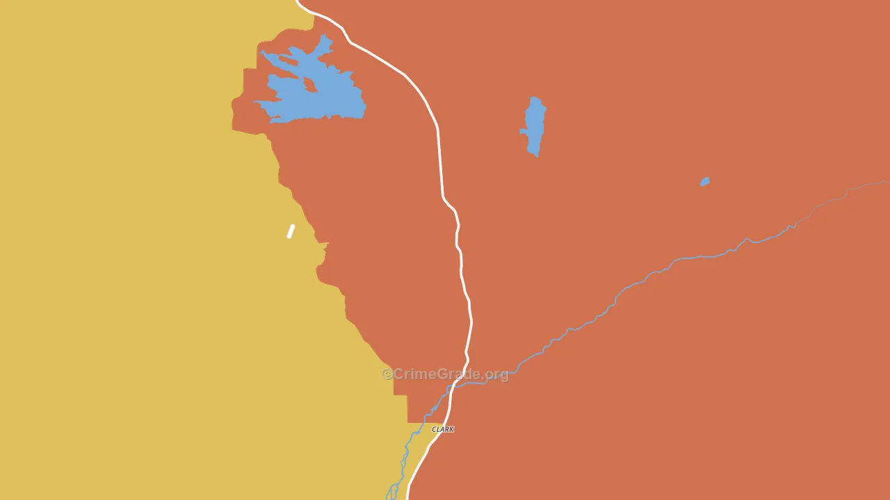 Clark, CO Map of Theft Rates