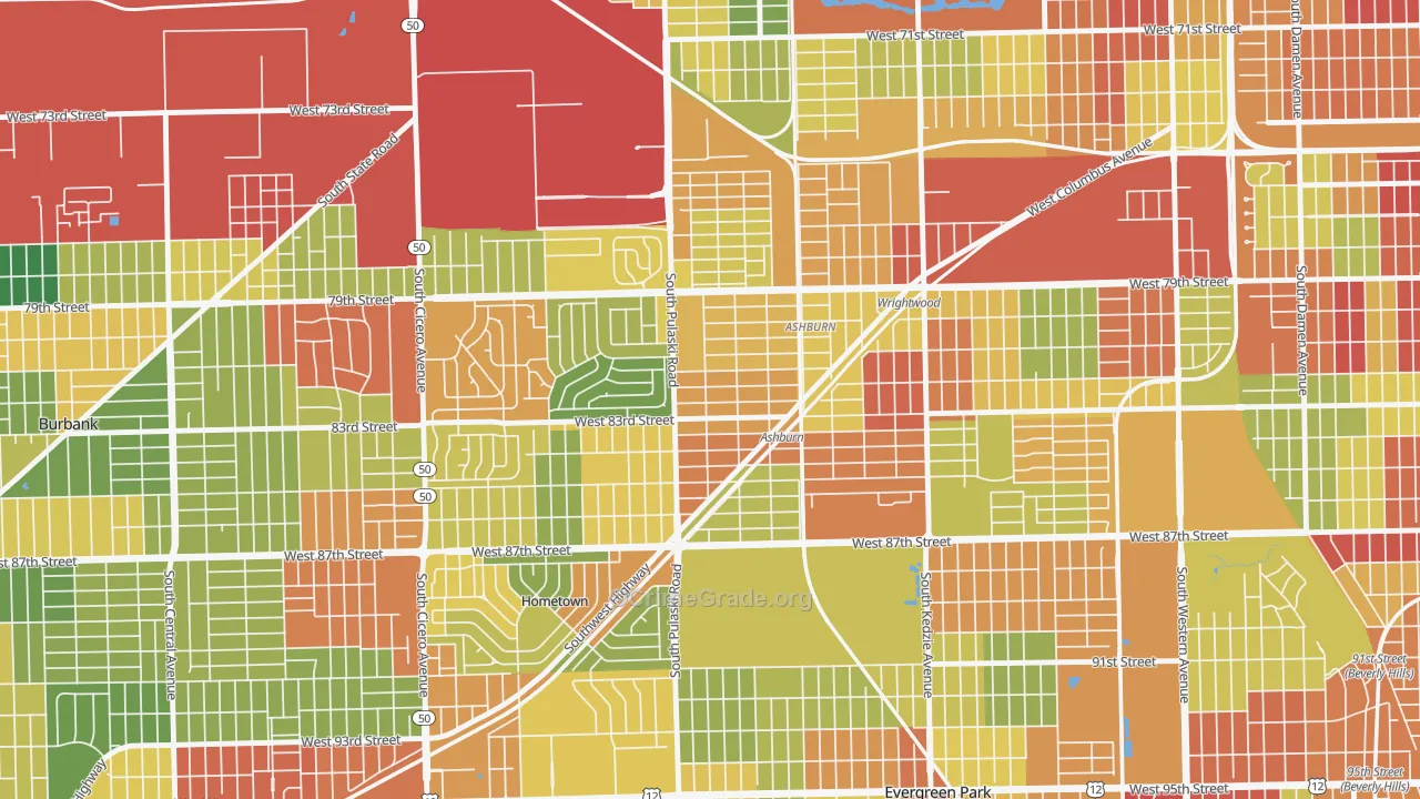 Clarkdale, Chicago, IL Map of Theft Rates