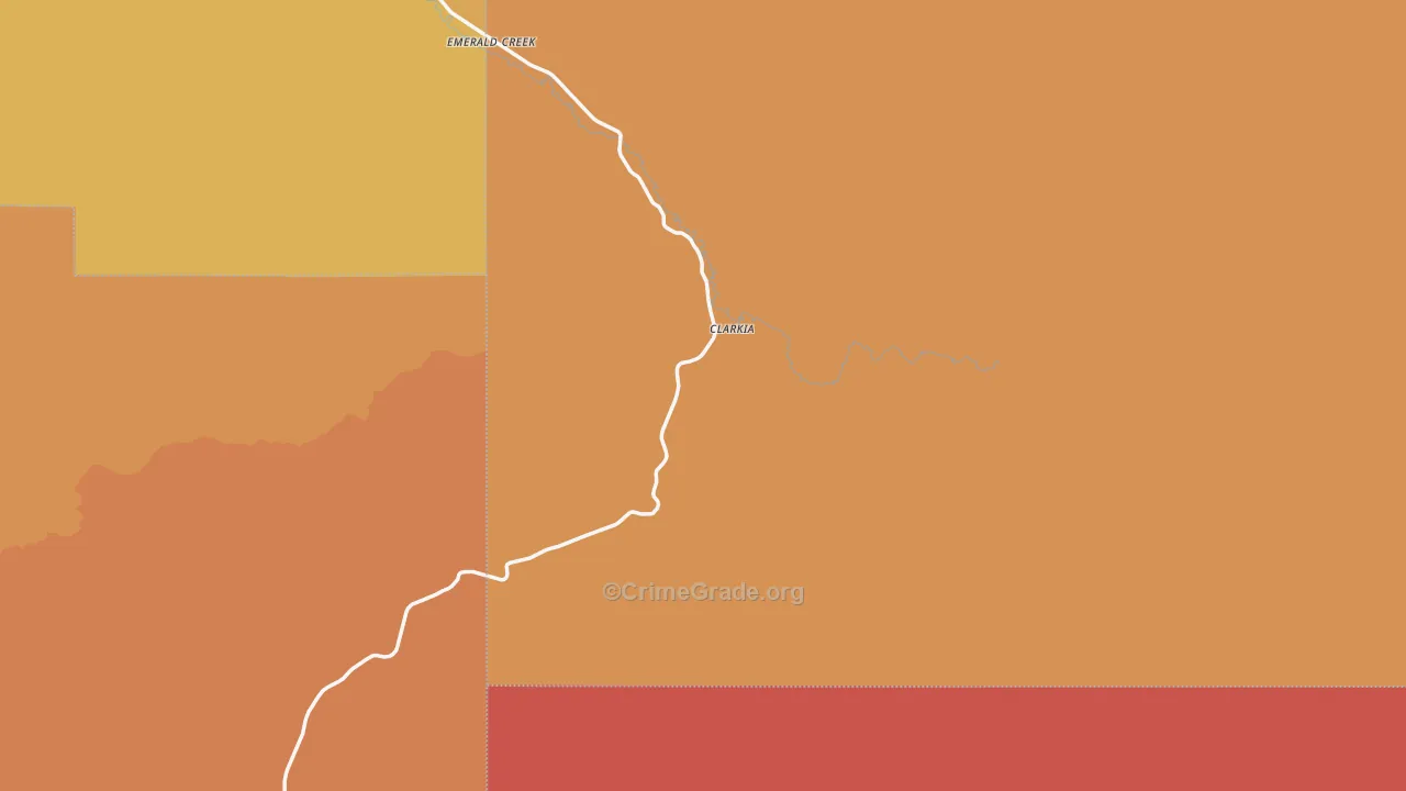 Clarkia, ID Map of Theft Rates
