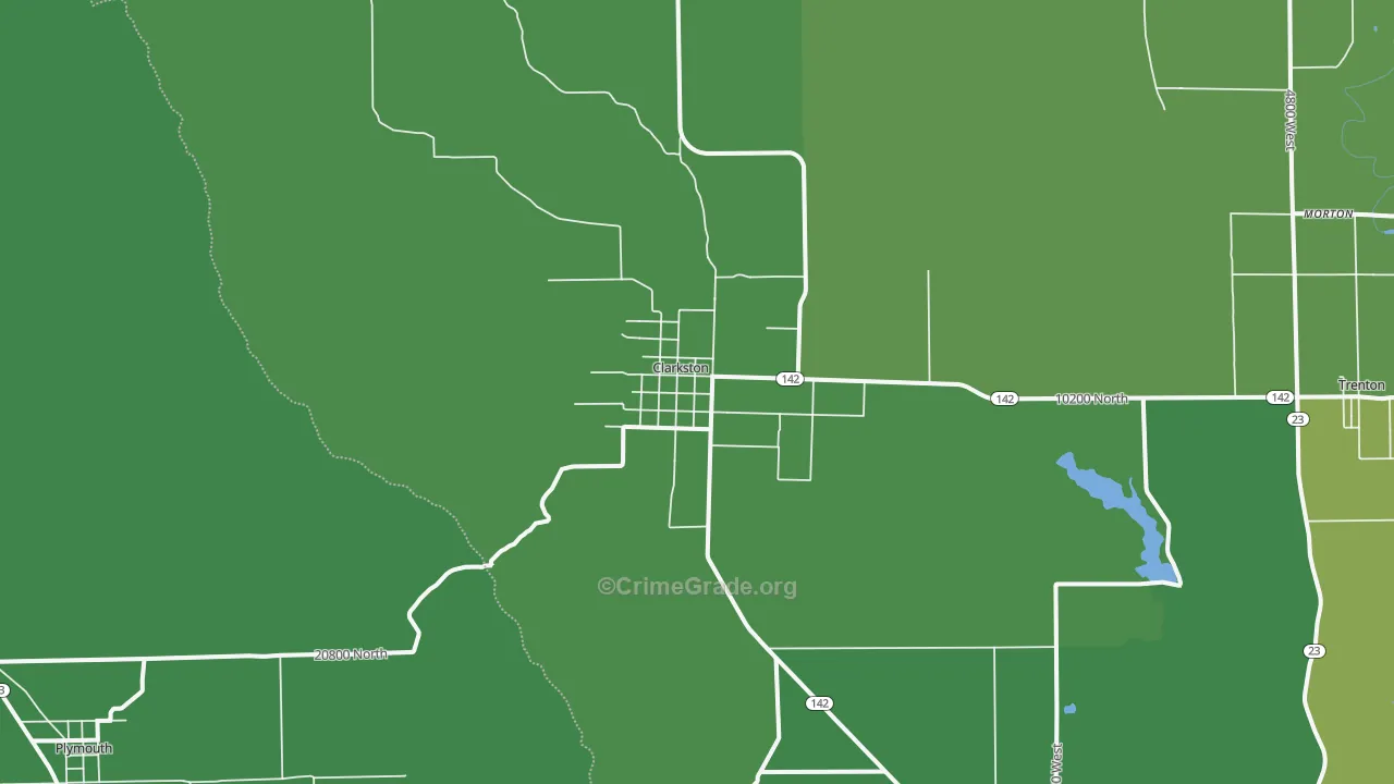 Clarkston, UT Map of Theft Rates