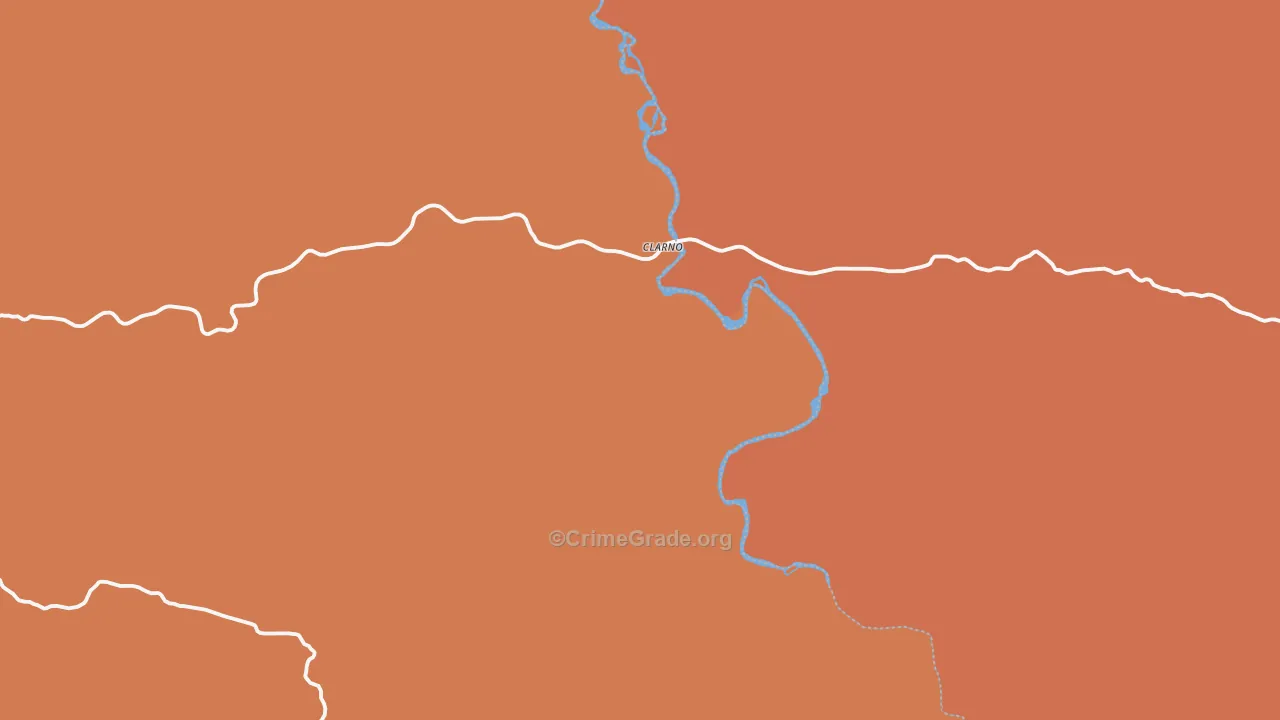 Clarno, OR Map of Theft Rates