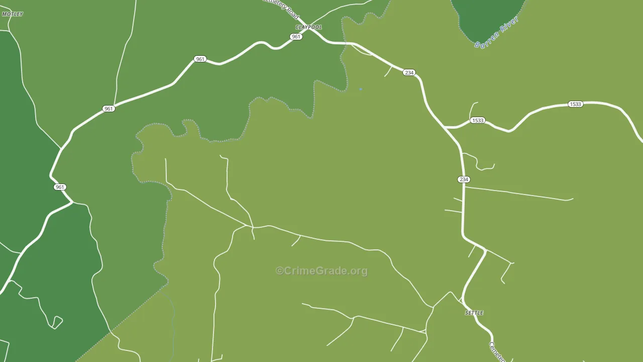 Claypool, KY Map of Theft Rates
